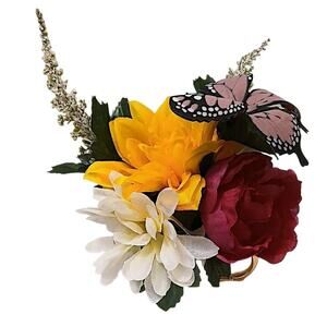Pink‎ Butterfly Floral Arrangement Tea Cup POP-IN Bridal Party Birthday Get Well